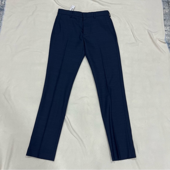 NWT - J. CREW Men's Bowery Slim-Fit Pant in Wool Blend Classic Navy 29x32 - $148